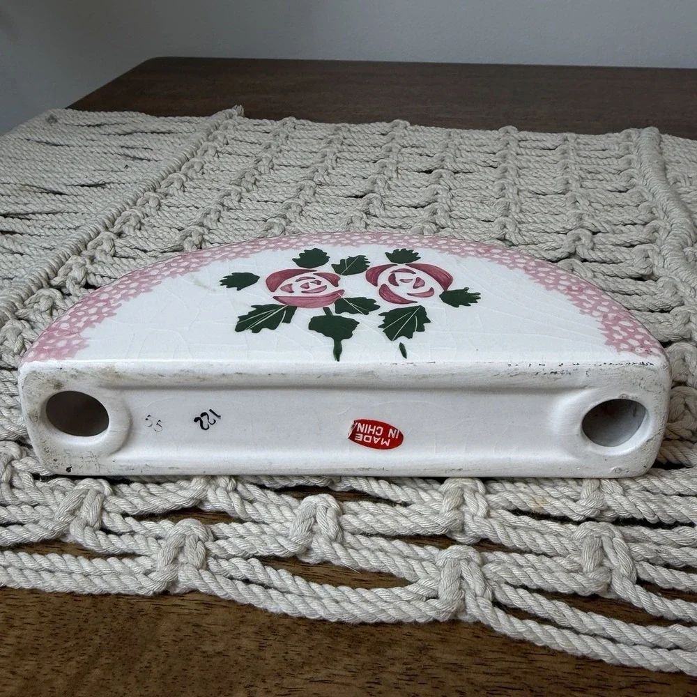 Pink Rose Shabby Chic Cottage Core Napkin Holder Grandma Core 90s Kitchen Floral
